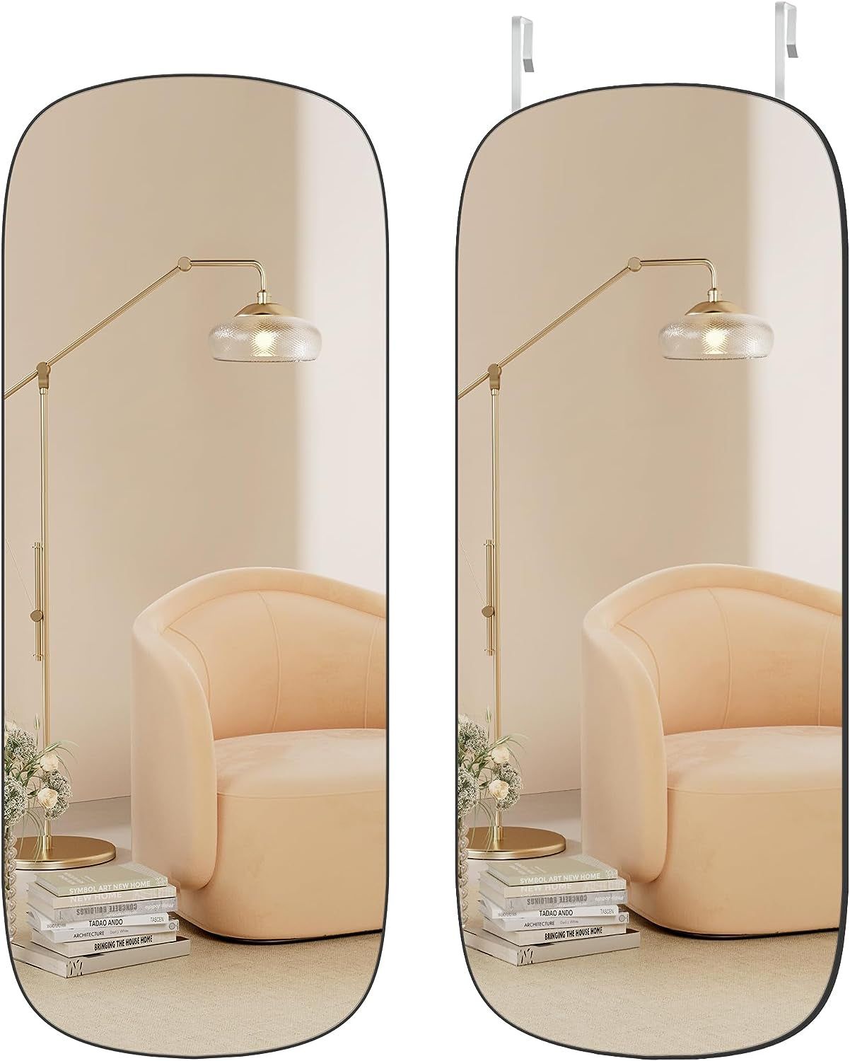 Arched Full Length Mirror 47&quot;, Wall, Door Mount