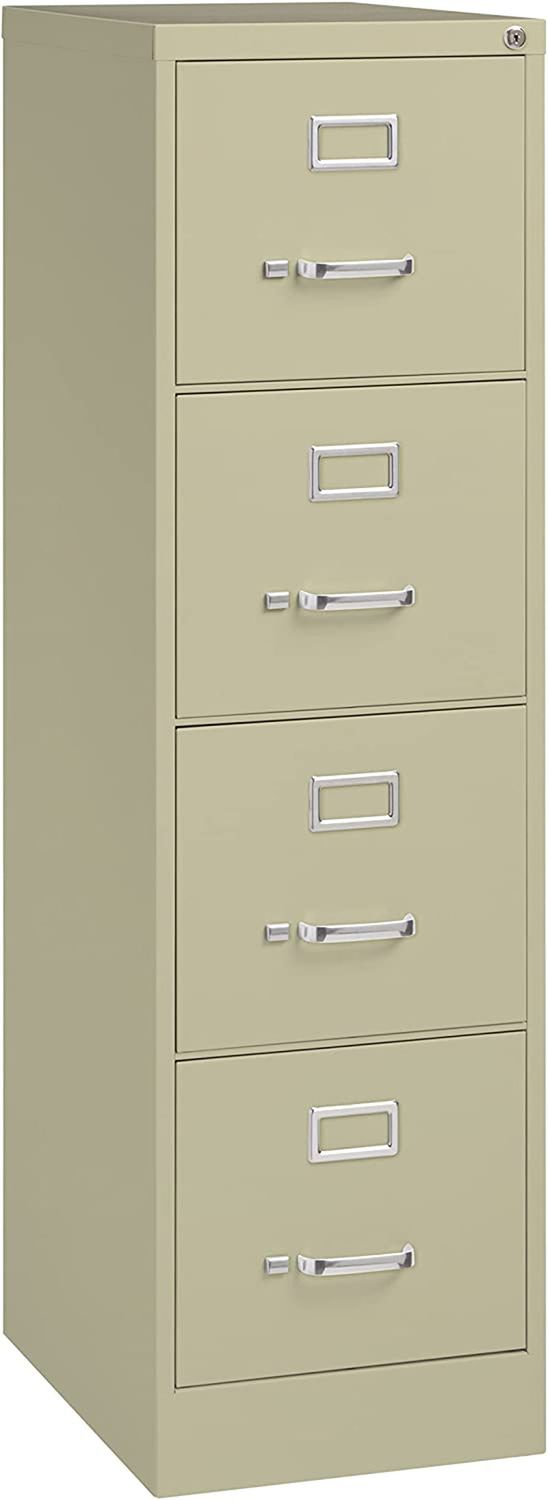 Commercial 4 Drawer Vertical File Cabinet - Putty