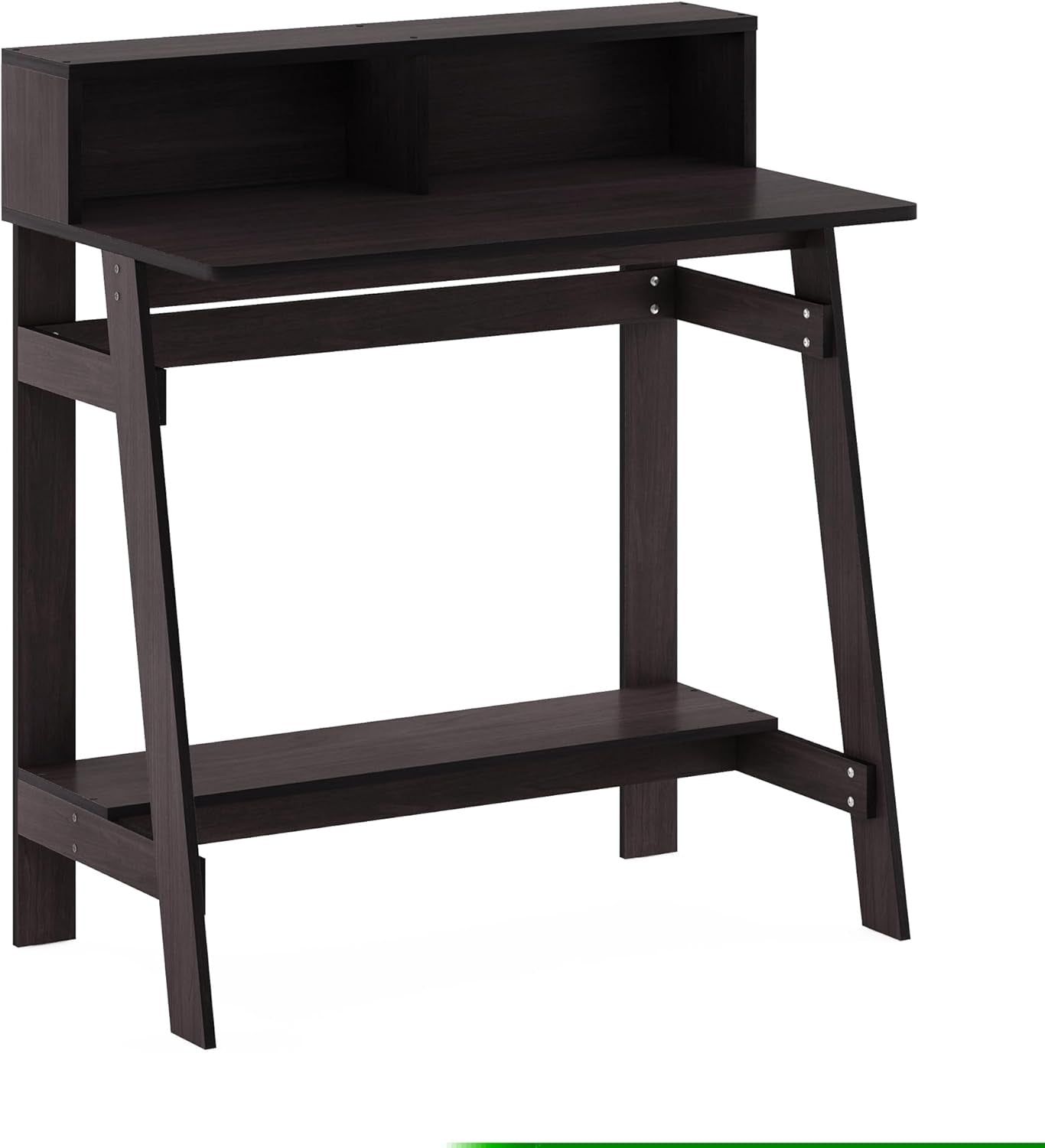 Simplistic a Frame Computer Desk, Dark Walnut