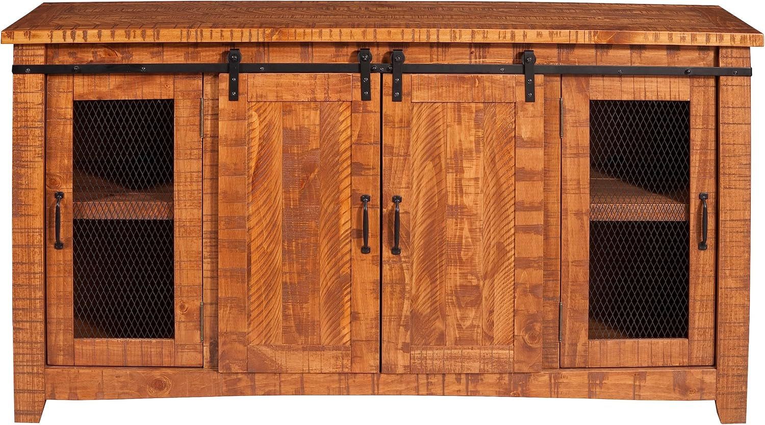 Omaha Solid Wood TV Stand, 65&quot;, Honey Tobacco
