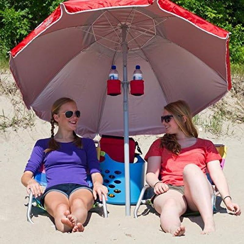 Adjustable Red Sun Shade Umbrella: Easy Carry