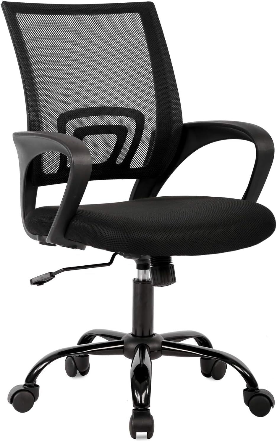 Ergonomic Office Chair Home Desk Chair Task Mesh Computer Chair Gaming with Back Lumbar Support Armrest Modern Swivel Modern Adjustable Rolling Executive Mesh Chair for Women Men (Black)