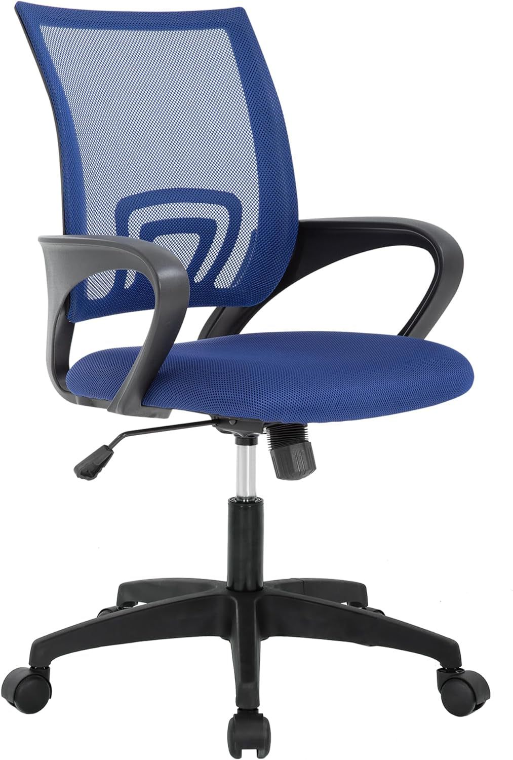 Home Office Chair Ergonomic Desk Chair Mesh Computer Chair with Lumbar Support Armrest Executive Rolling Swivel Adjustable Mid Back Task Chair, Dark Blue