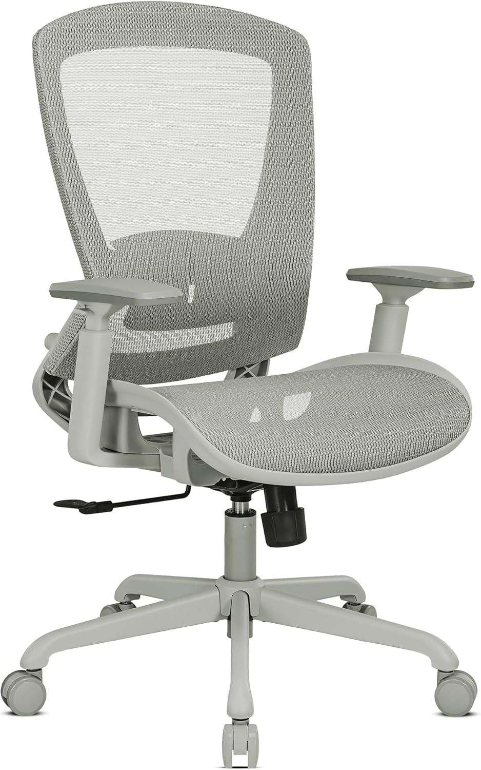 Mesh Office Chair,Ergonomic Computer Desk Chair,Sturdy Task Chair- Adjustable Lumbar Support &amp; Armrests,Tilt Function,Comfort Wide Seat,Swivel Home Office Chair (All Grey)