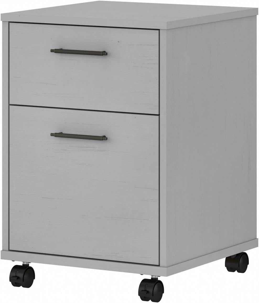 Bush Furniture Key West 2 Drawer Rolling File Cabinet in Cape Cod Gray Mobile Organization for Home Office Small under Desk Storage on Wheels