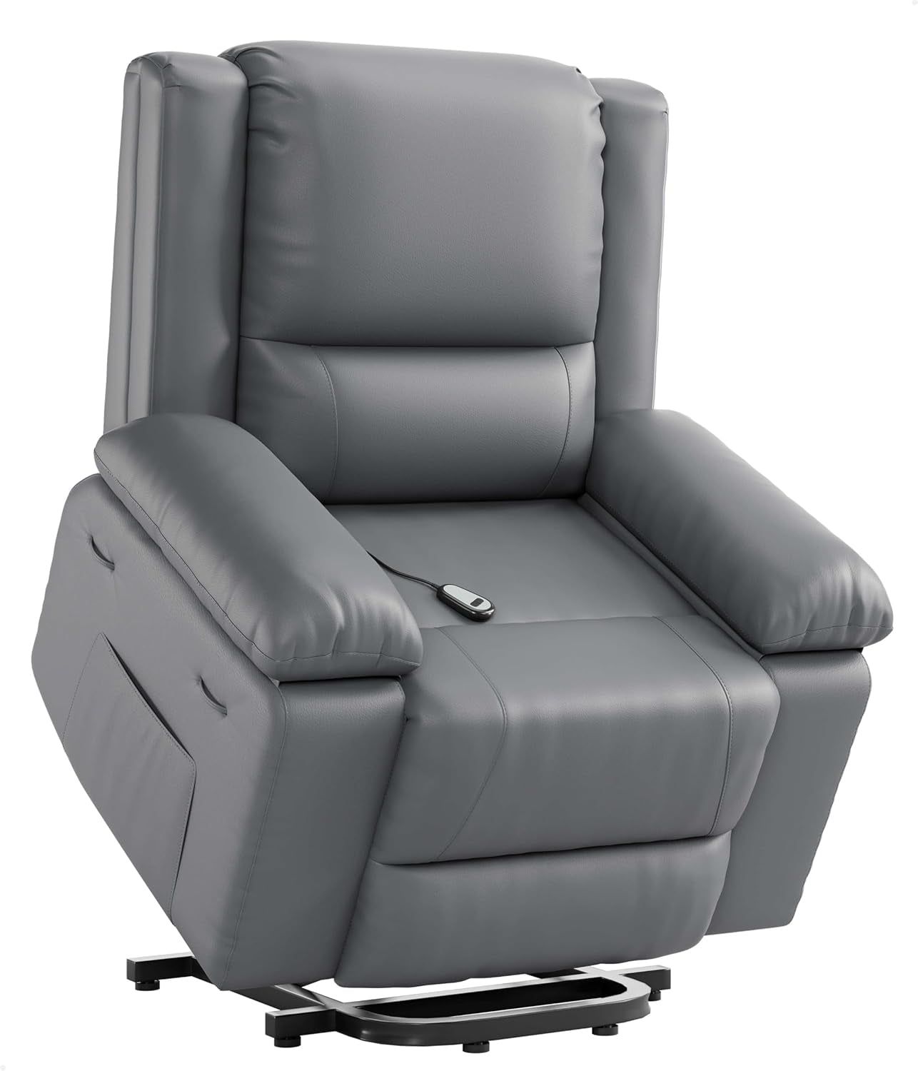 Oversized Wide Power Lift Recliner Chair - Heat and Massage, Adjustable Back and Legs, PU Leather Electric Lift Chair Designed for the Elderly and People with Mobility Impaired