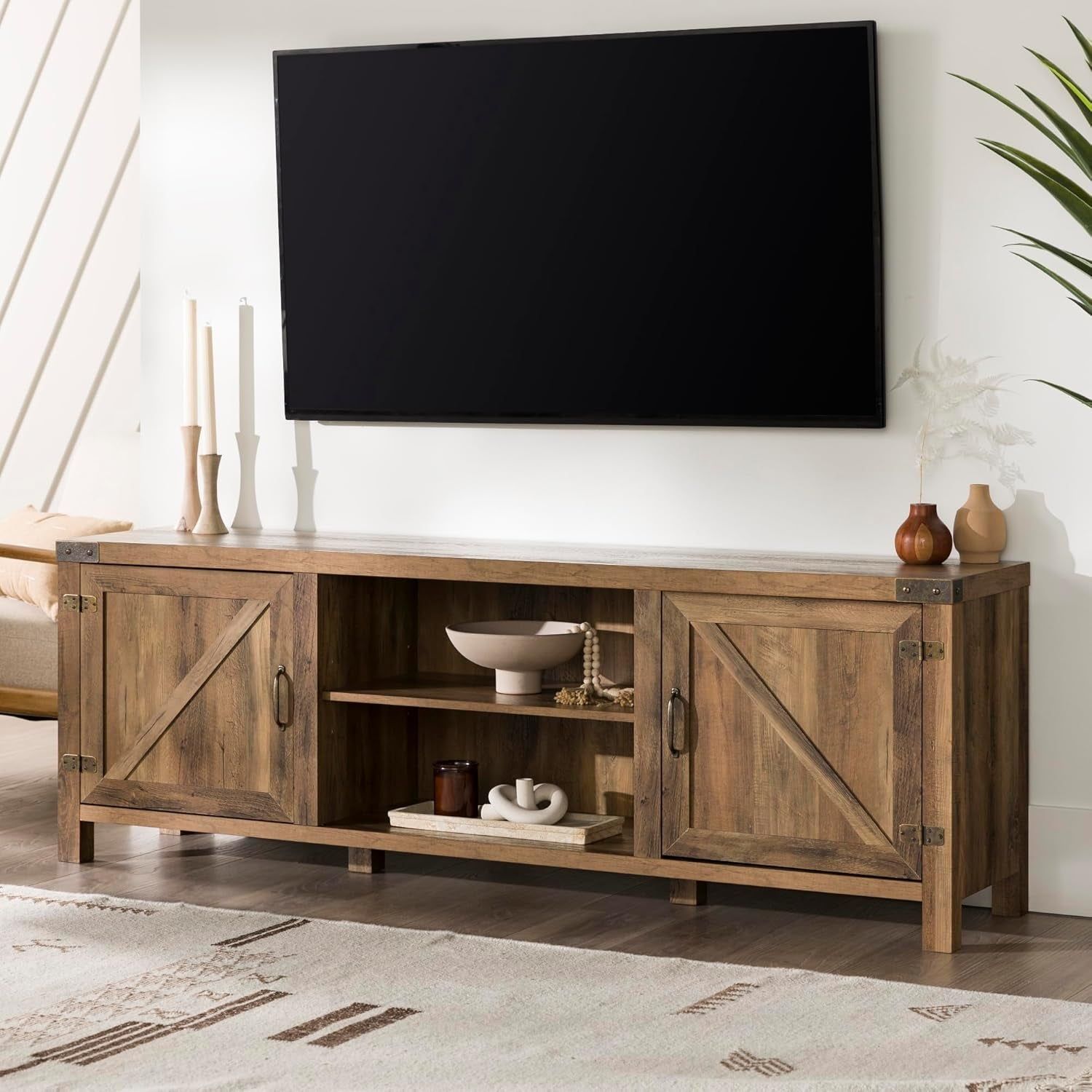 Rustic Oak TV Stand for 70/80 Inch TVs