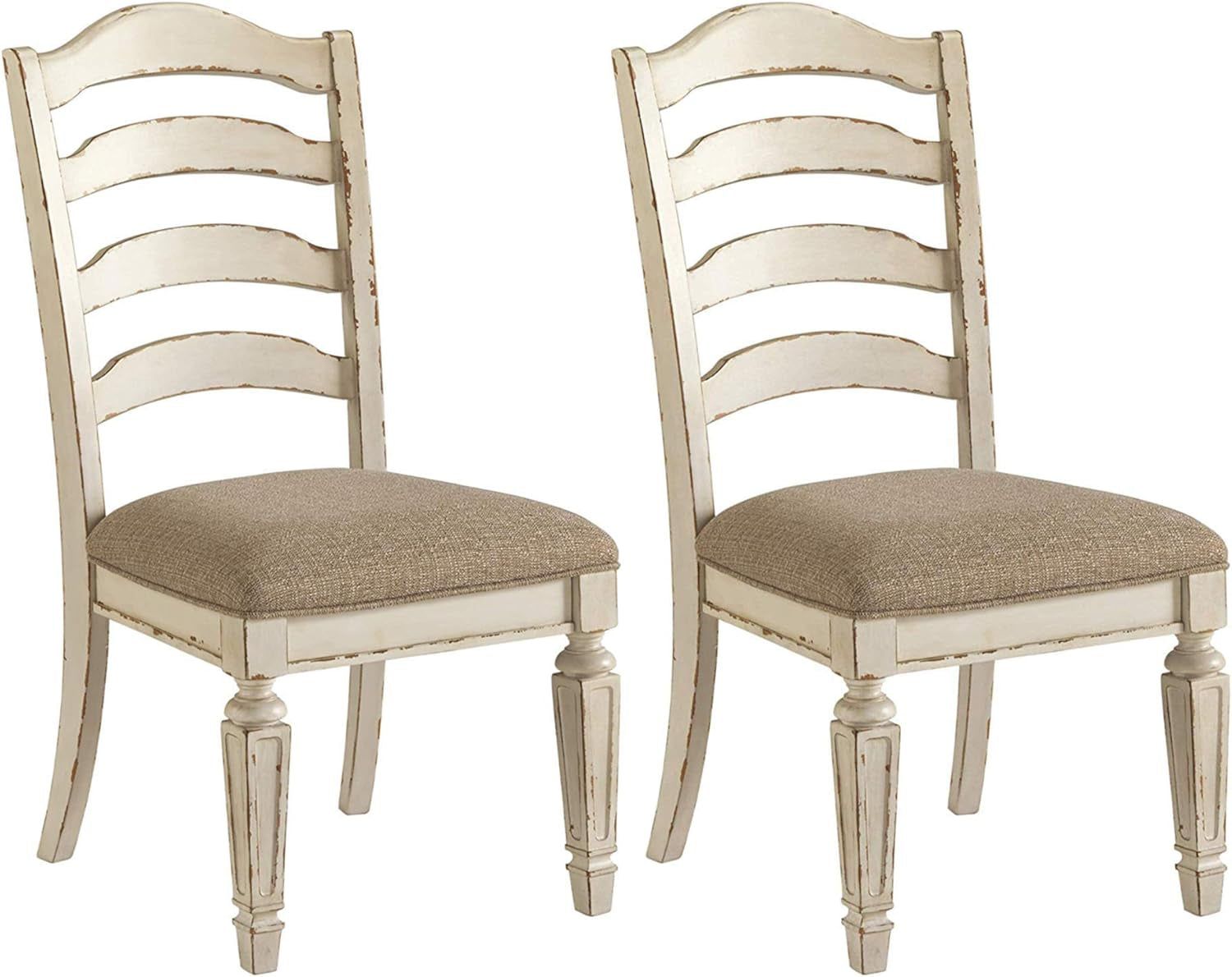 Realyn Dining Room Upholstered Chair 2 Count, Antique White