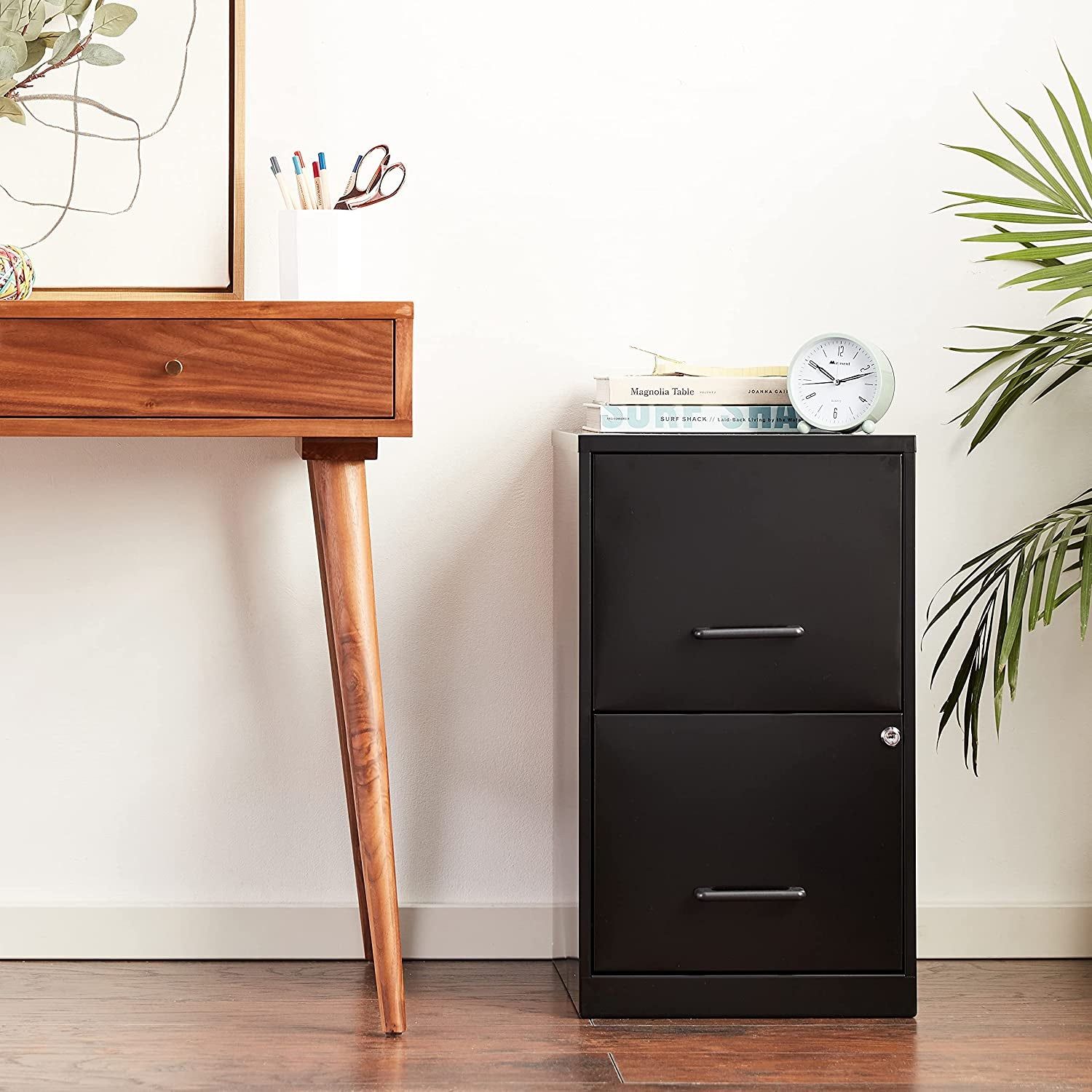 Black 2-Drawer File Cabinet - 14341