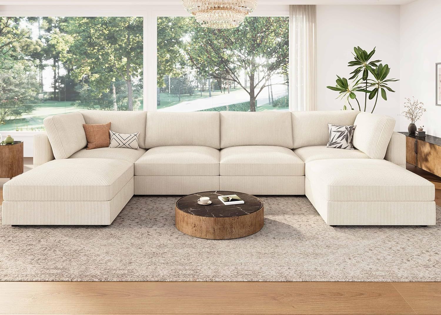 Modular Sectional Sofa with Storage Chaise