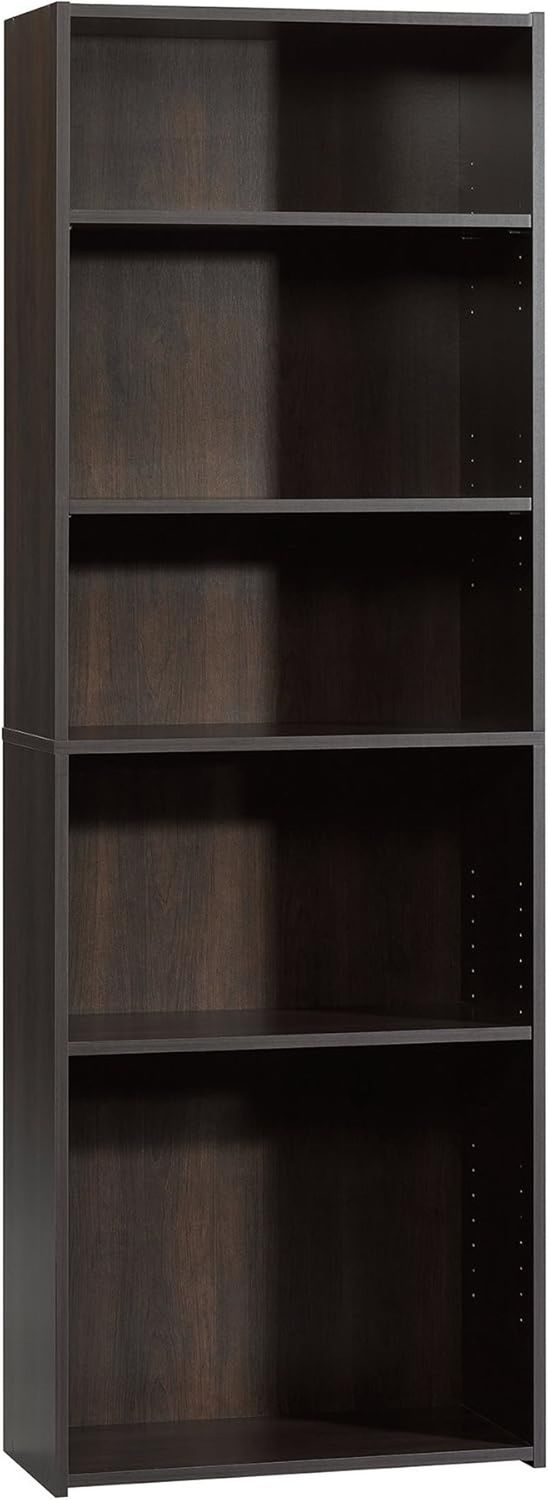 Beginnings 3-Shelf Bookcase, Bookshelf with Adjustable Storage Shelves, L: 24.57&quot; X W: 11.50&quot; X H: 71.18&quot;, Cinnamon Cherry