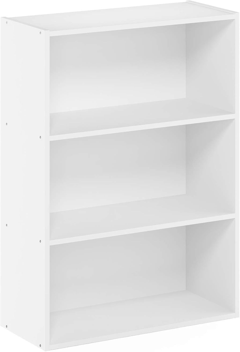Pasir 3-Tier Open Shelf Bookcase, Plain White