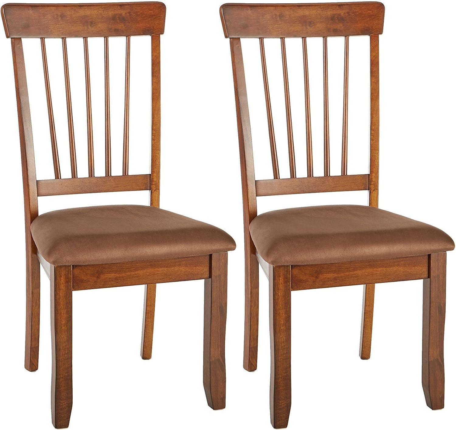 Berringer 18&quot; Rustic Dining Chair with Cushions, 2 Count, Brown