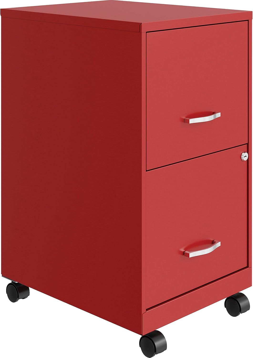 LYS SOHO File/File Mobile File Cabinet, Red