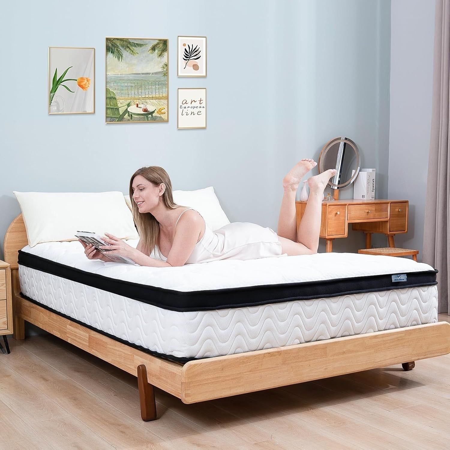 Full Hybrid Mattress Medium-Firm, 10&quot;, CertiPUR-US Certified
