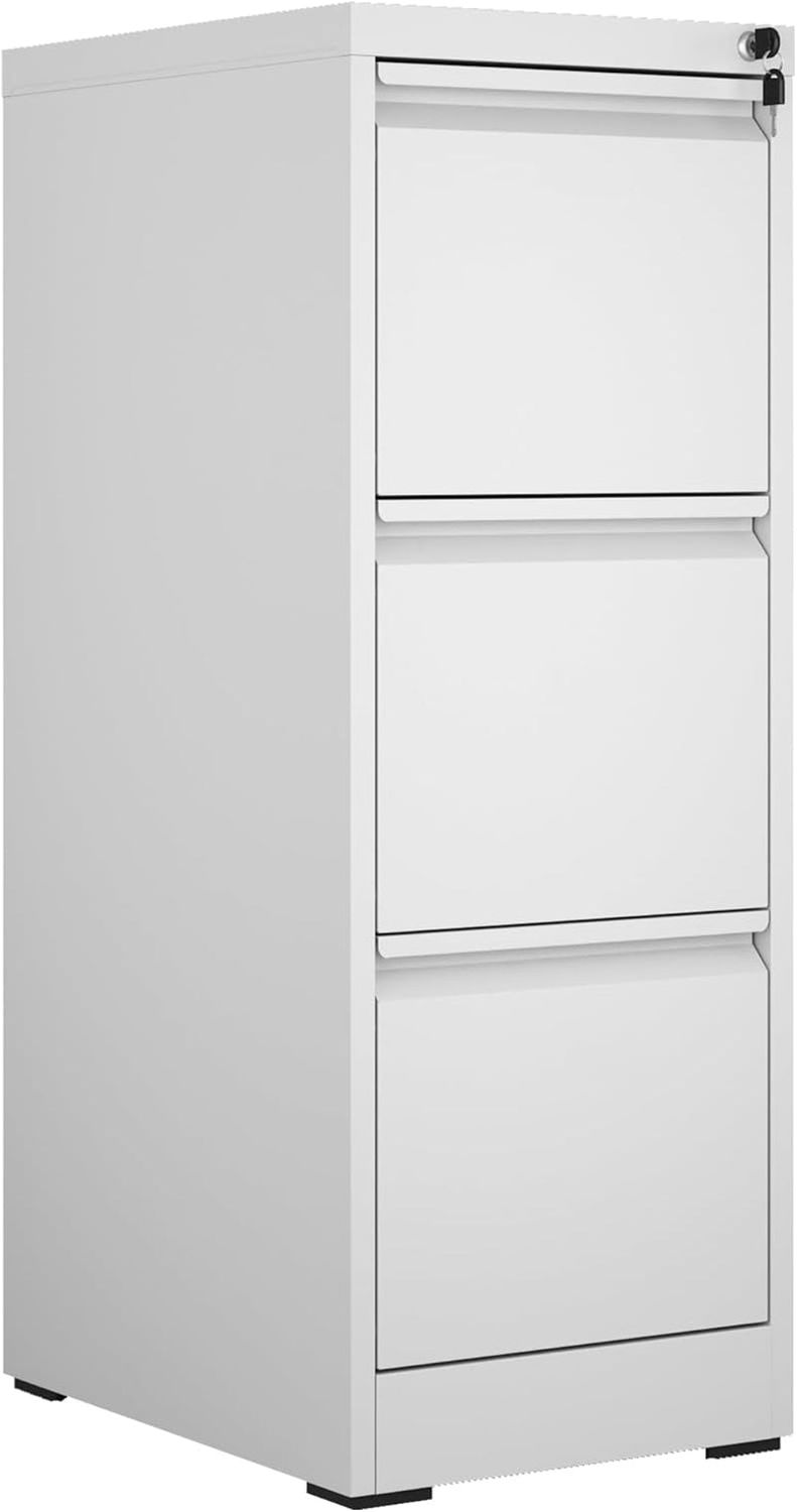 Metal File Cabinet with Drawer Heavy Duty Locking File Cabinets Home Office Steel Filing Cabinet Vertical File Cabinets for Legal/Letter Size File,Assembly Required