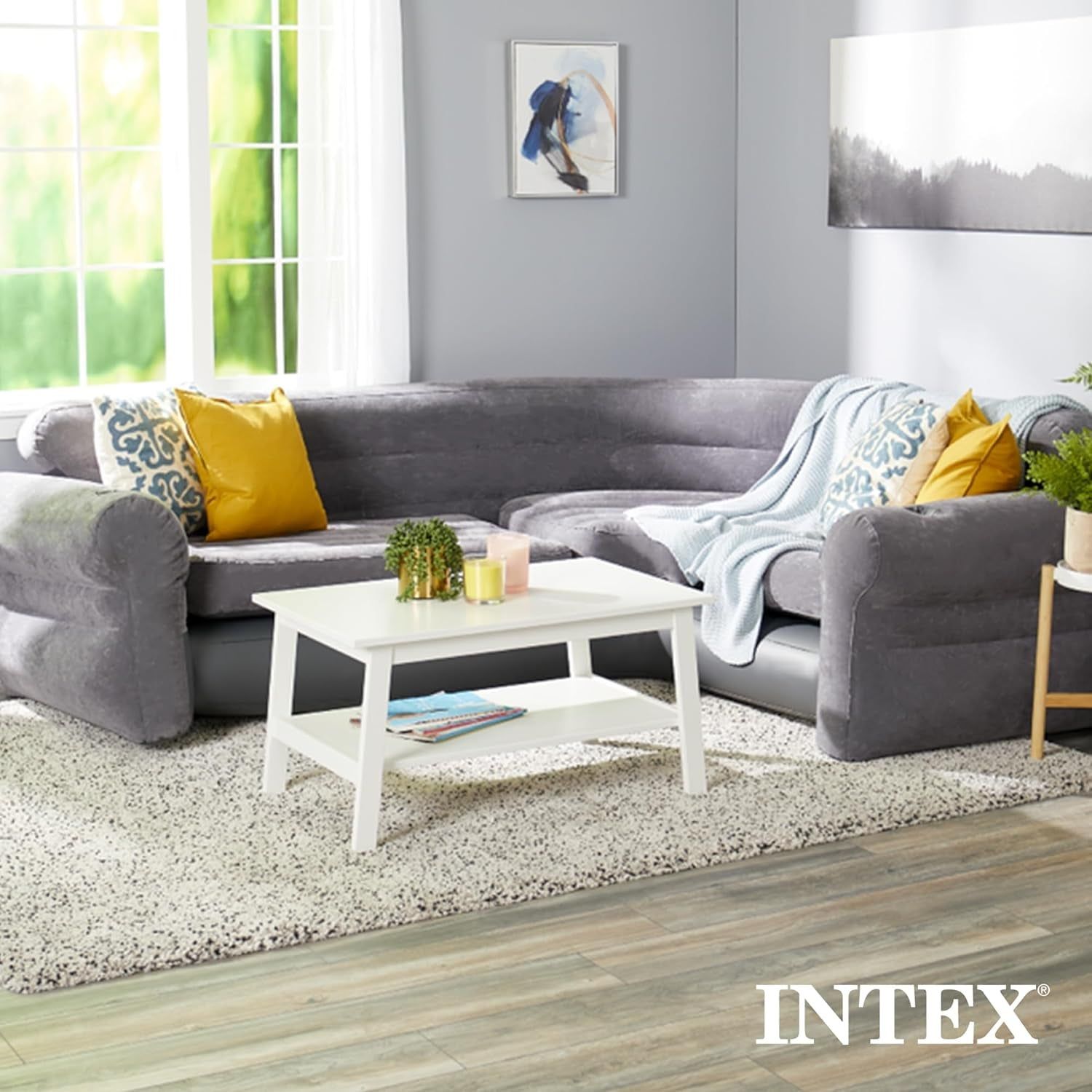 Indoor Inflatable Sofa Set Corner, Chairs, Ottomans, Valves