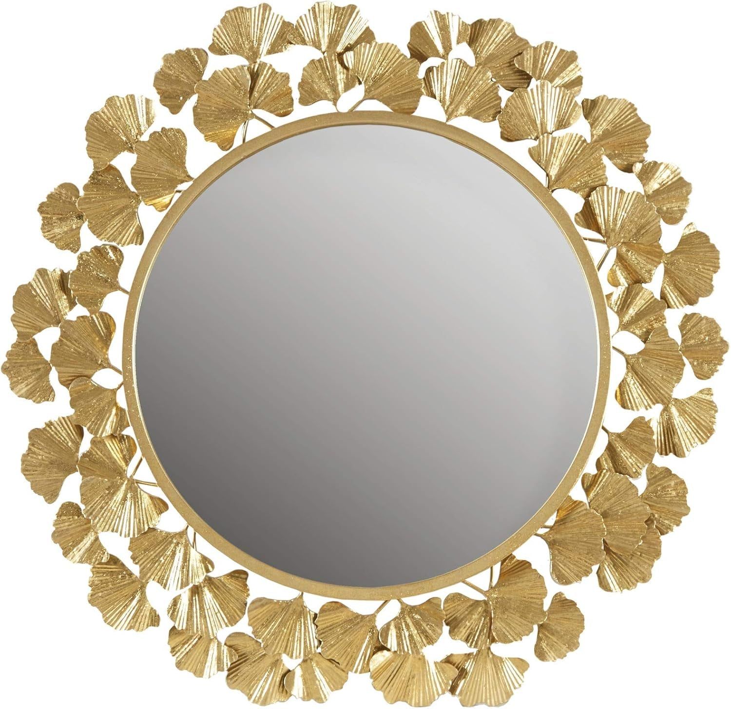 Wall Décor Large round Living Room Iron Metal Mirrors Ready to Hang Bedroom Decoration, 30.5&quot;&quot; X 30.5&quot;&quot;, Eden Gold (MT160-0021)