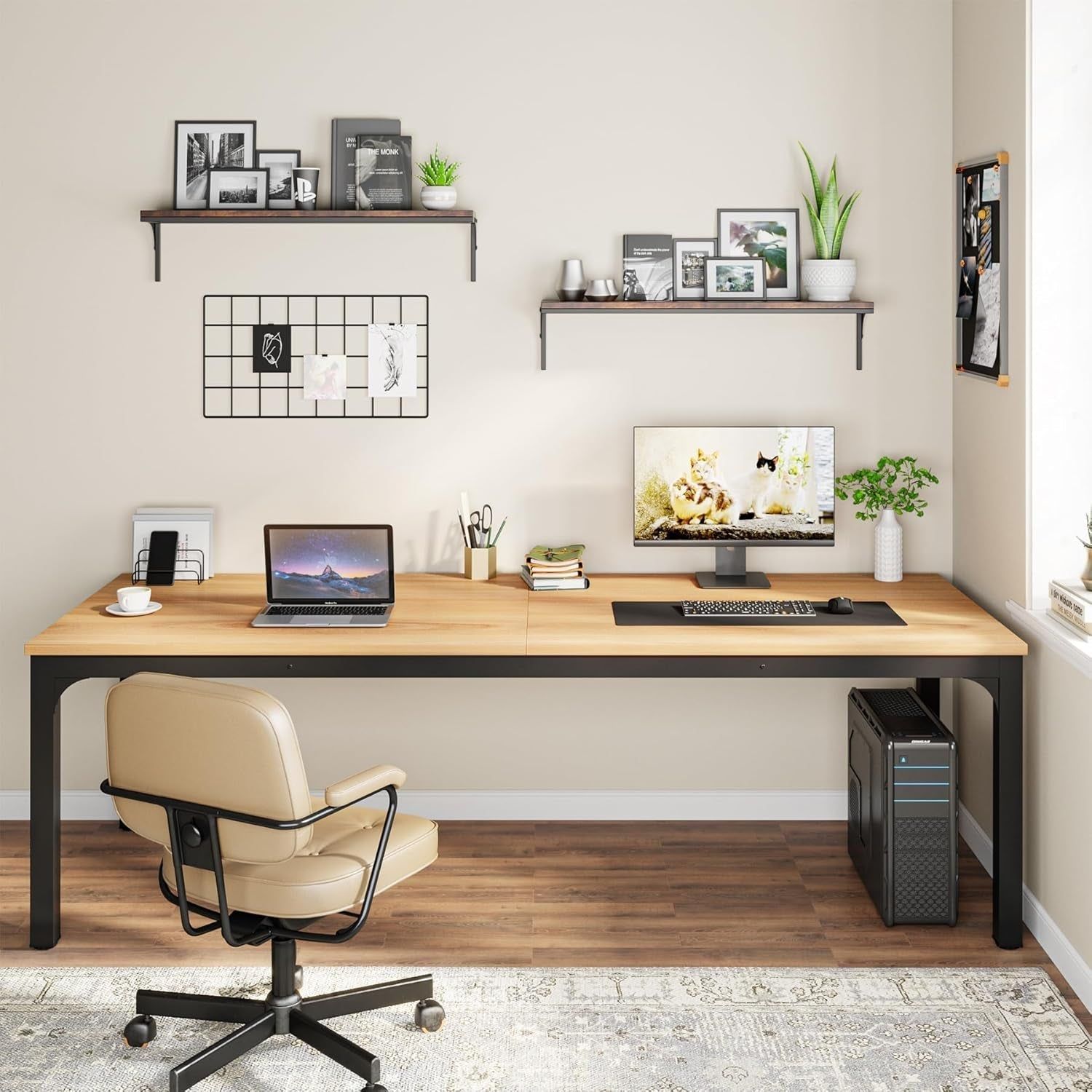 78&quot; Extra Long Two Person Computer Desk
