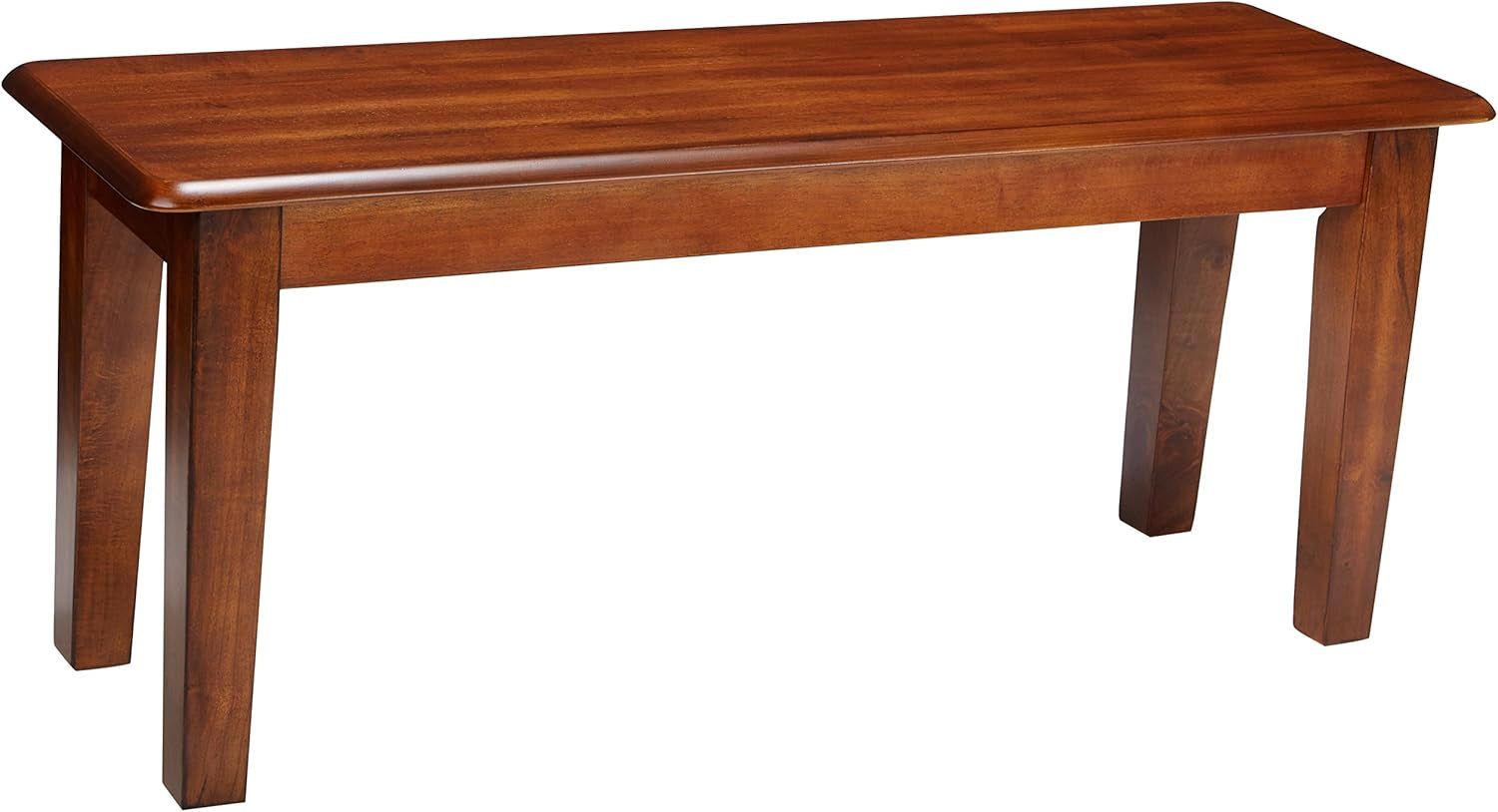 Berringer 17.5 Inch Rustic Traditional Dining Bench, Brown