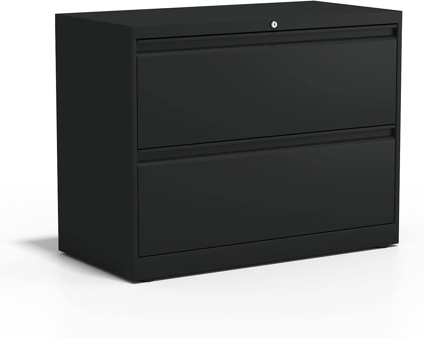 870395 Branded Commercial 36-Inch Wide 2-Drawer Lateral File Cabinet Black