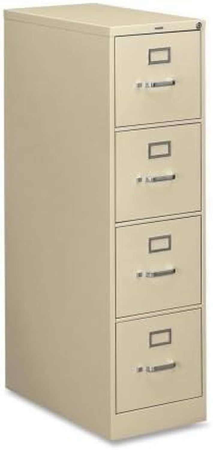 310 Series Vertical Files W/Locks-4 Drawer File, Vertical, Letter, 15&quot;X26-1/2&quot;X52&quot;, Putty
