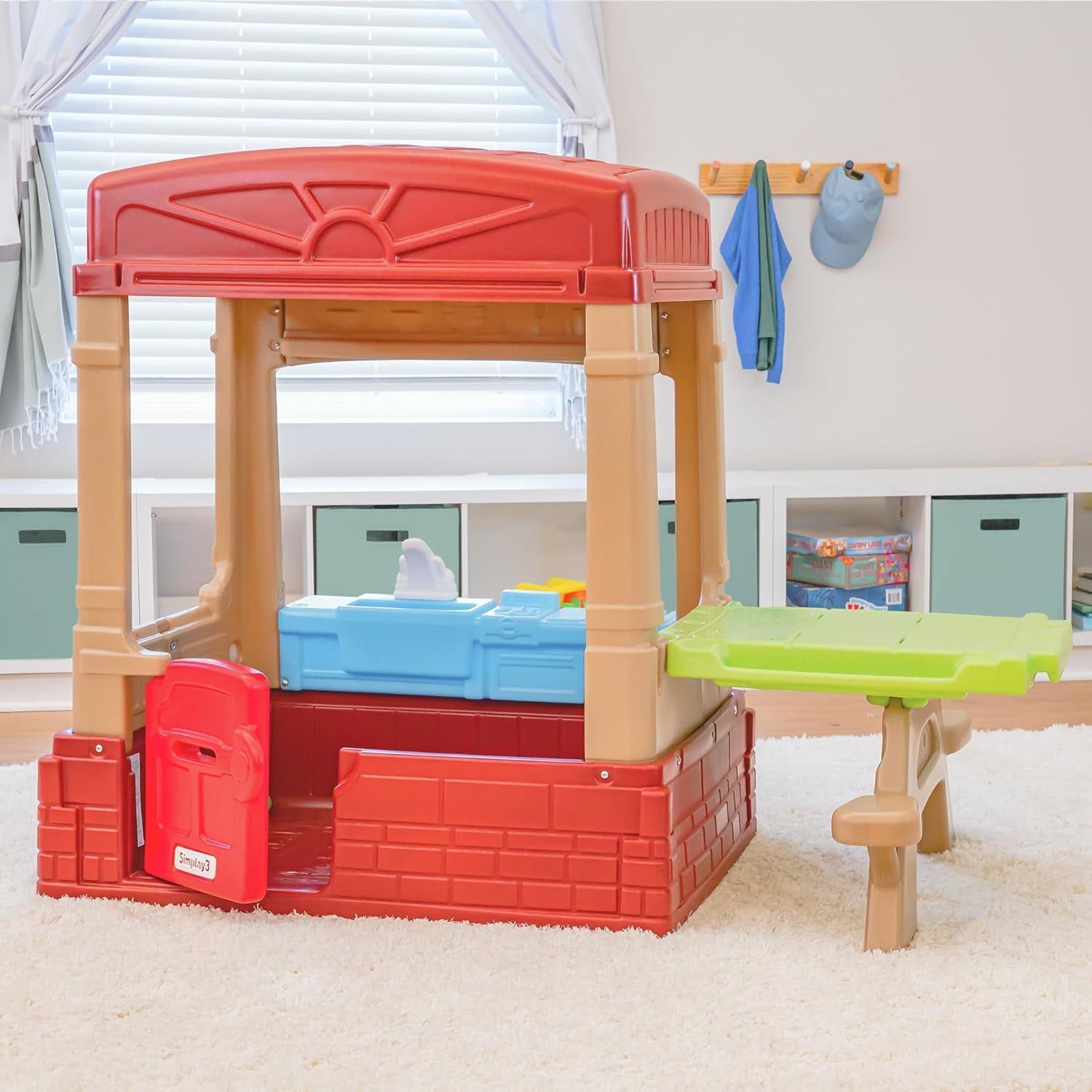 Kids Picnic Cottage Playhouse Indoor Outdoor Kitchen