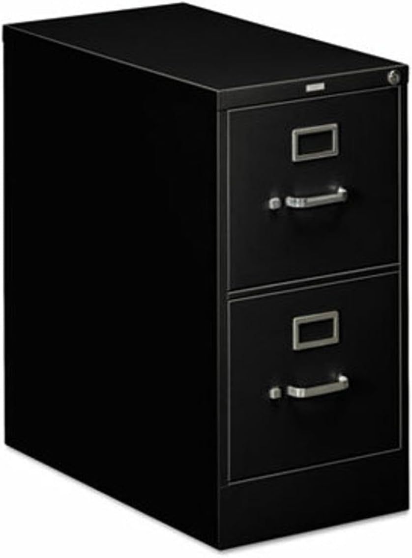 2-Drawer Office Filing Cabinet - 310 Series Full-Suspension Letter File Cabinet, 26.5&quot;D, Black (H312)
