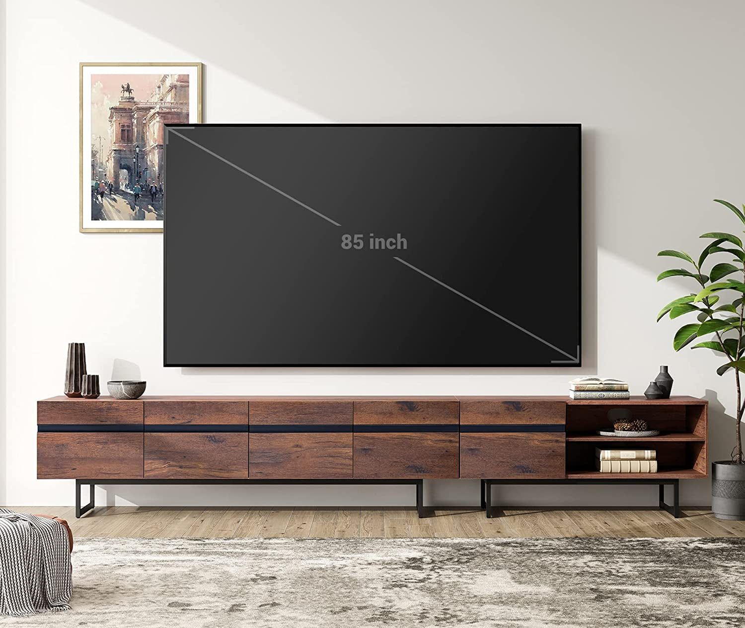 Sleek 100 Inch TV Stand with Storage