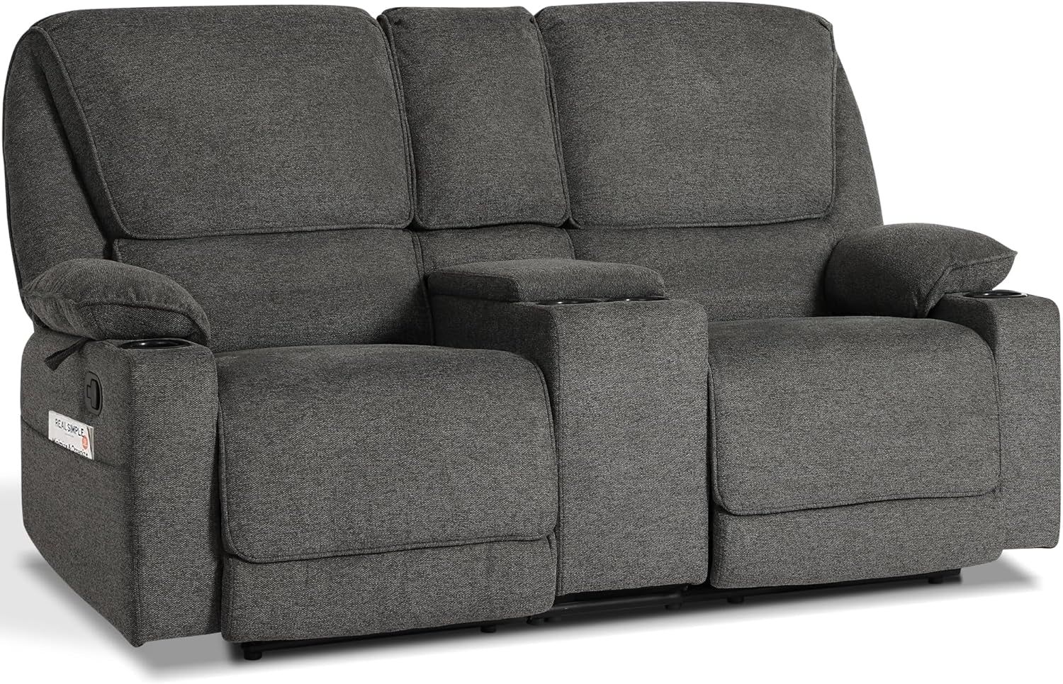 67.9&quot; RV Loveseat Recliner Double Recliner RV Sofa, Wall Hugger Reclining RV, Manual Reclining Sofa, RV Theater Seats, Home Theater Seating, RV Theater Seating, RV Furniture, Dark Gray