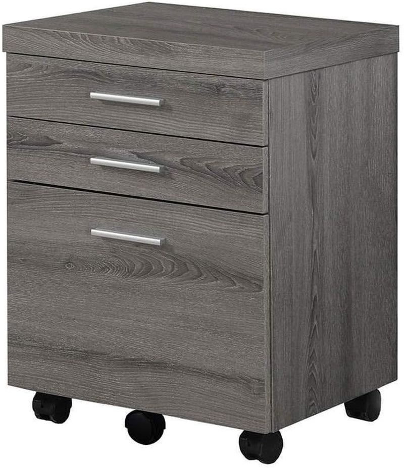 3 Drawer File Cabinet - Filing Cabinet (Dark Taupe)
