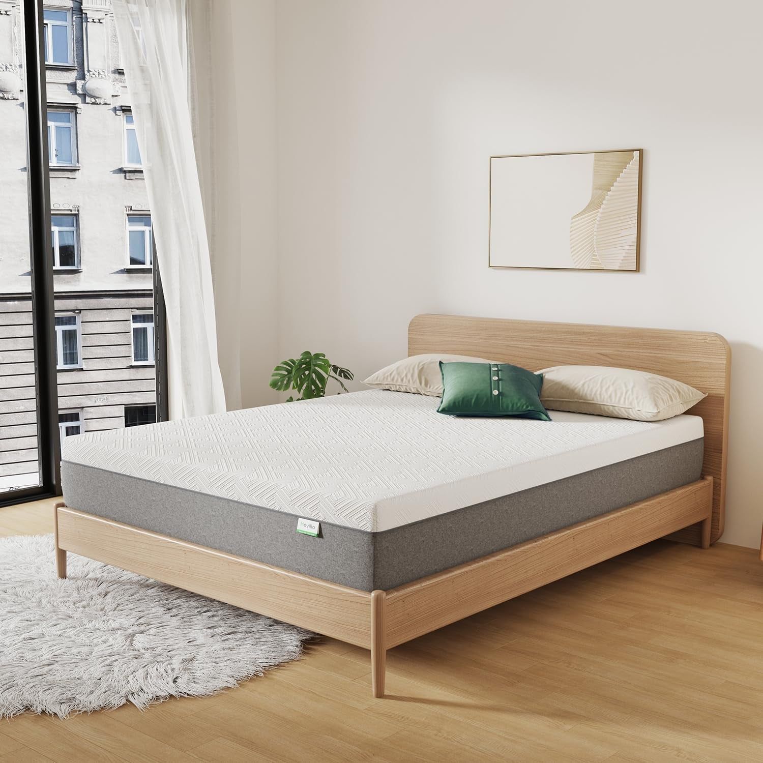 Twin Gel Memory Foam Mattress 8&quot;, Plush Comfort, Pressure Relief