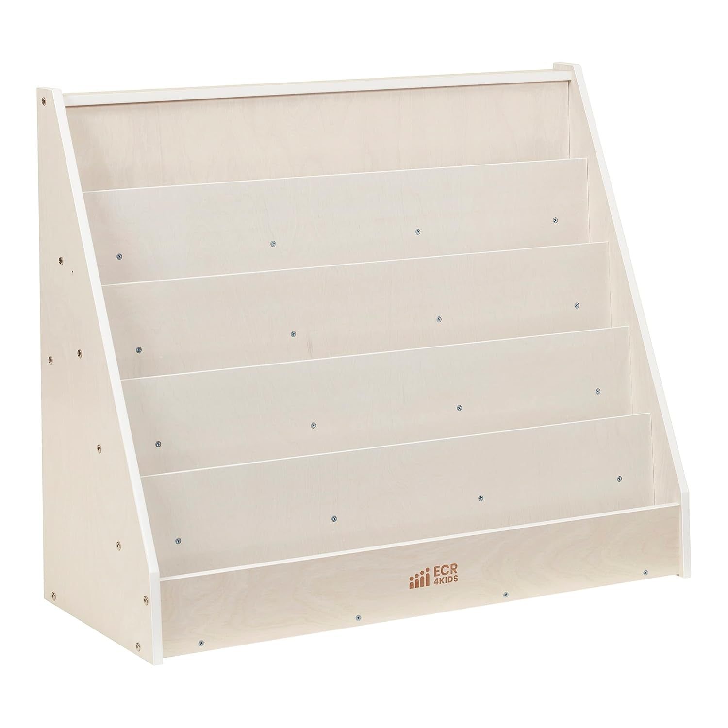 Single-Sided Book Display, Classroom Bookshelf, White Wash