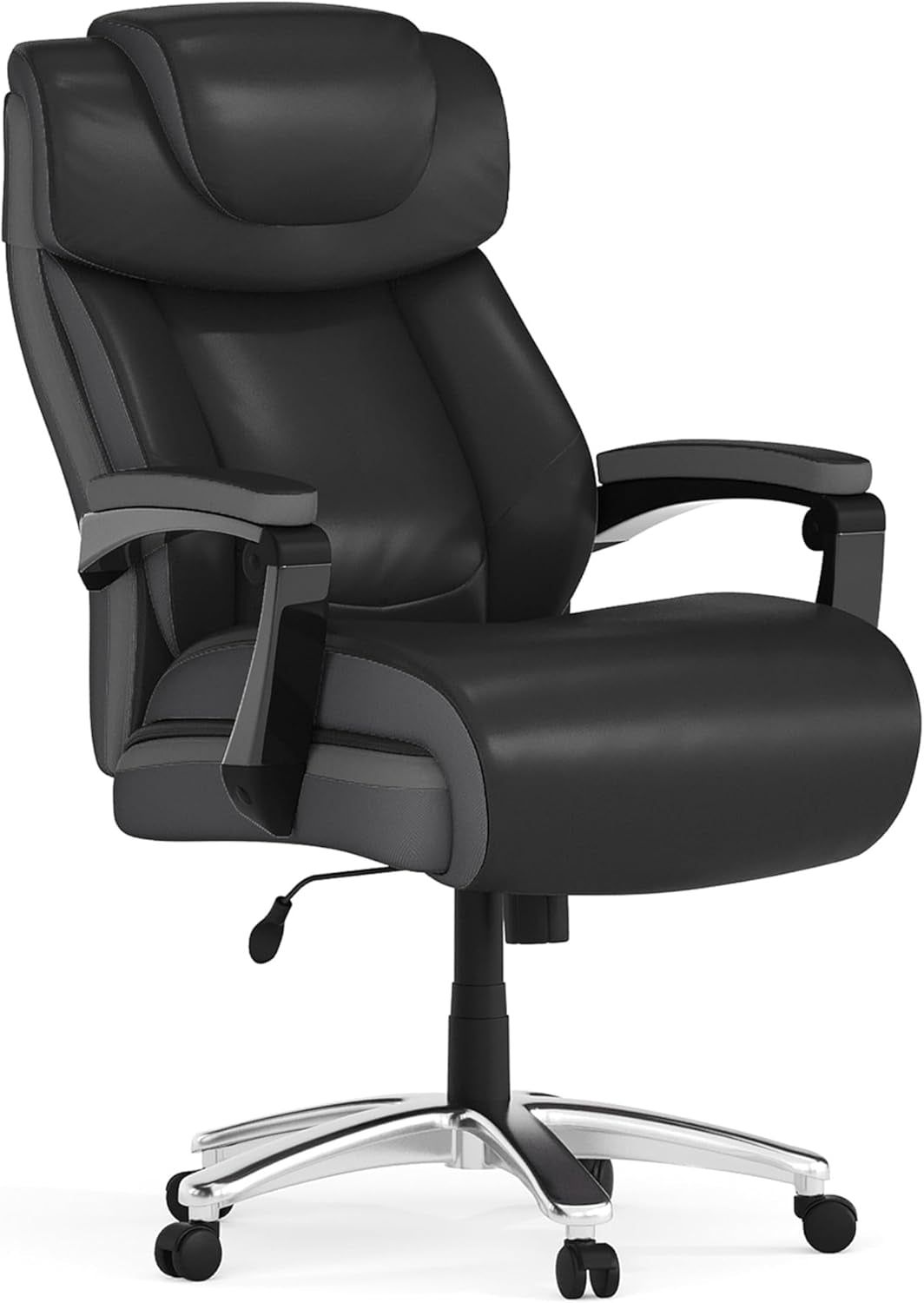 Hercules Series High-Back Swivel Leathersoft Office Chair, Ergonomic Executive Chair with Headrest and Adjustable Height, Black