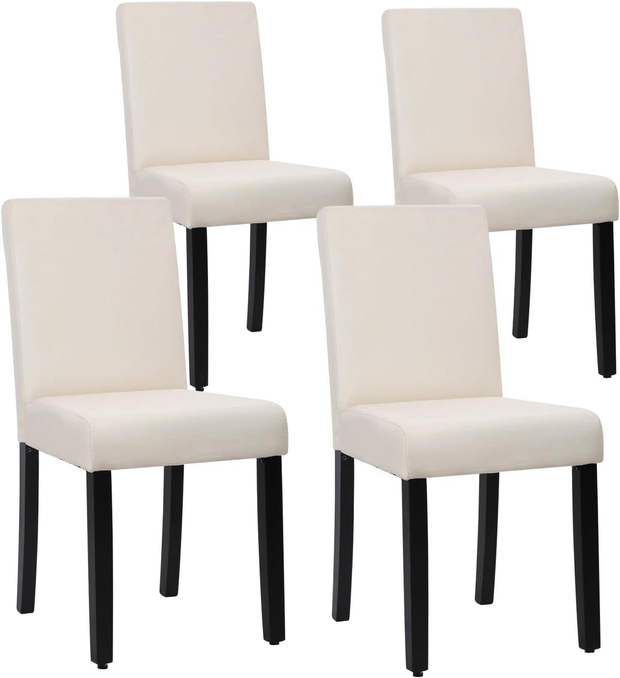 Dining Chairs Set of 4,Dining Room Chairs Elegant Design Modern Fabric Upholstered Dining Chairs,Beige