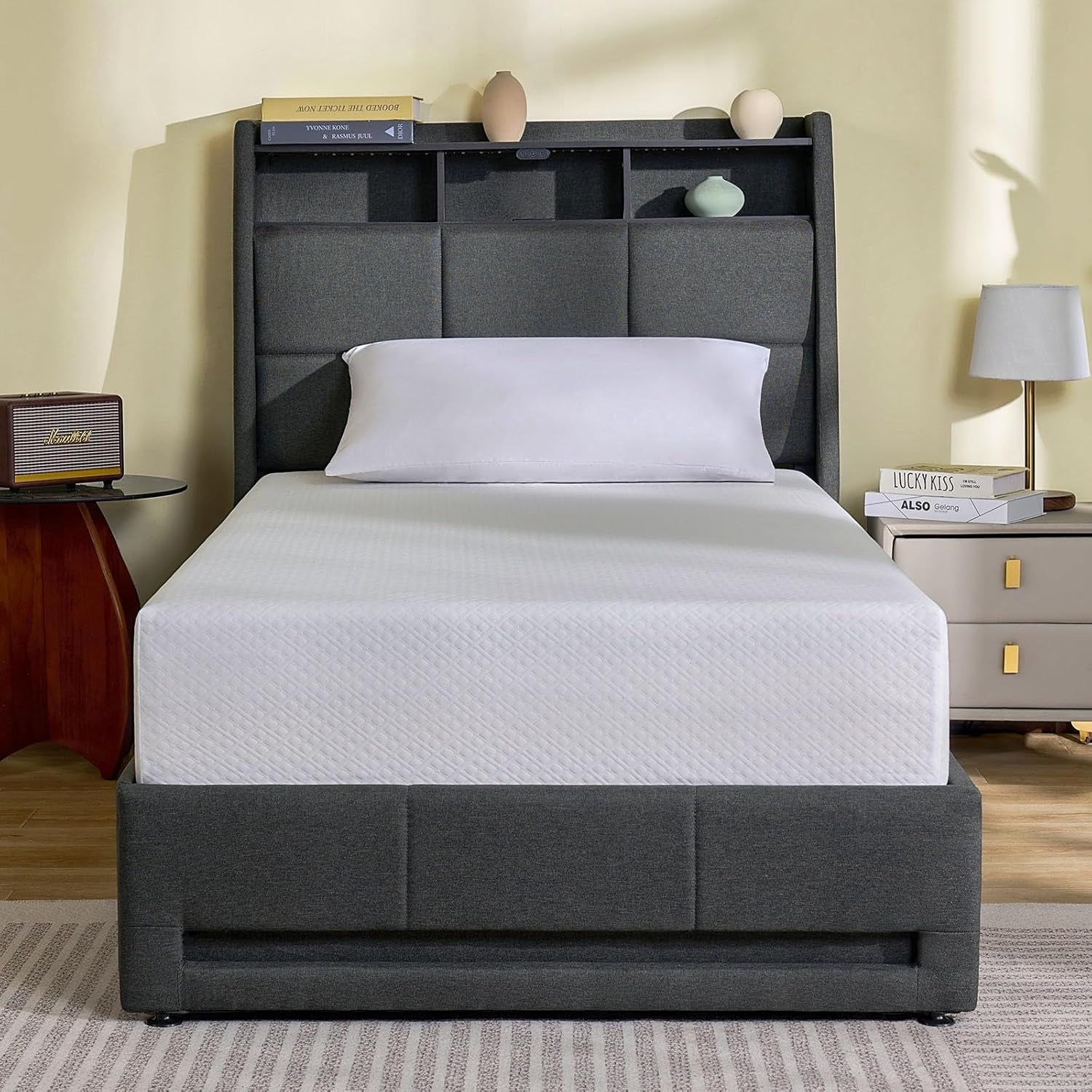 Twin Gel Memory Foam Mattress Fiberglass-Free, Breathable, 6&quot;