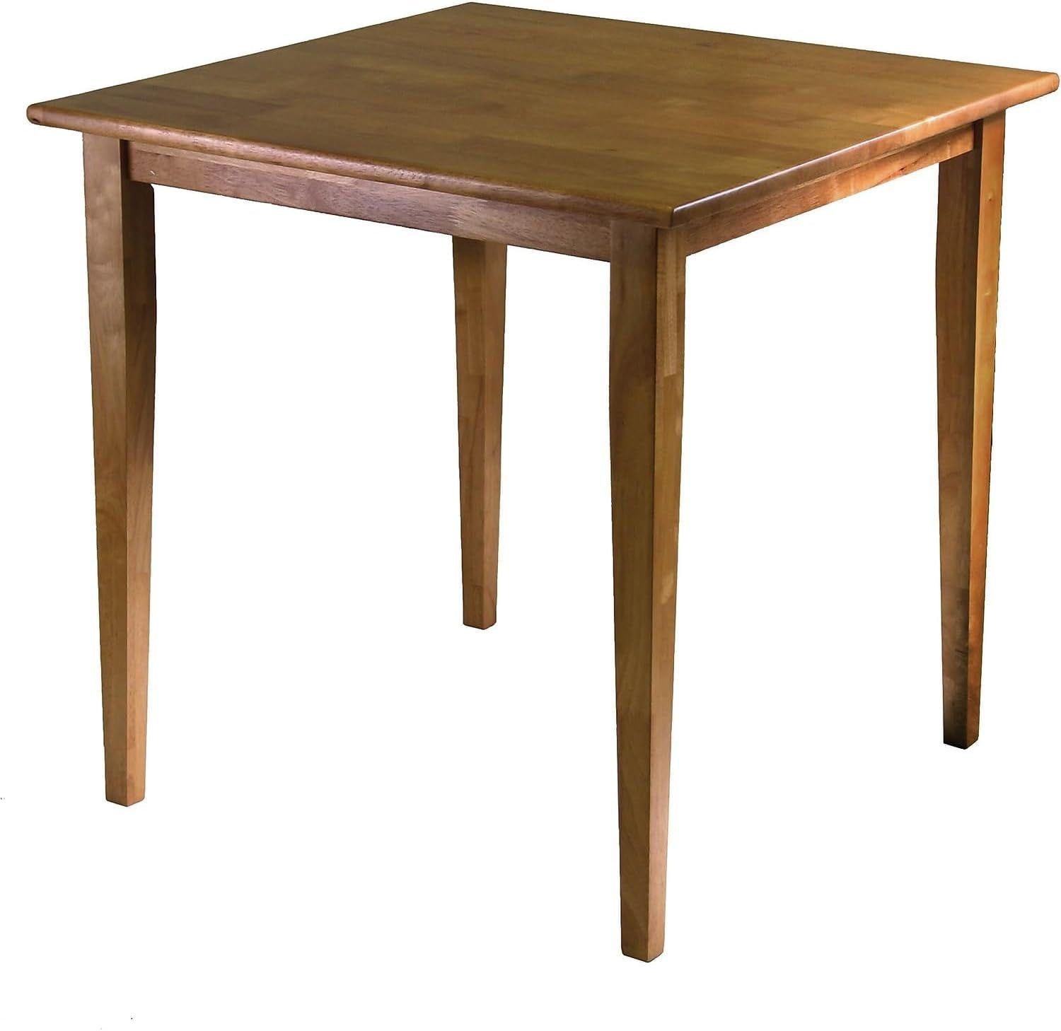 Groveland 29.13-Inch X 29.53-Inch X 29.53-Inch Wood Square Shaker Leg Dining Table, Light Oak (34130)