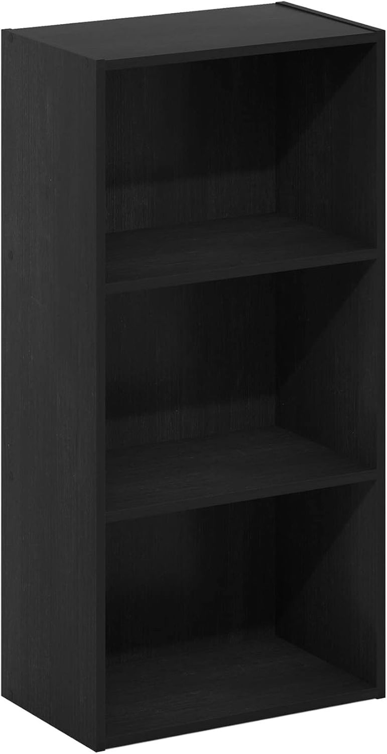 Luder 3-Tier Open Shelf Bookcase, Blackwood