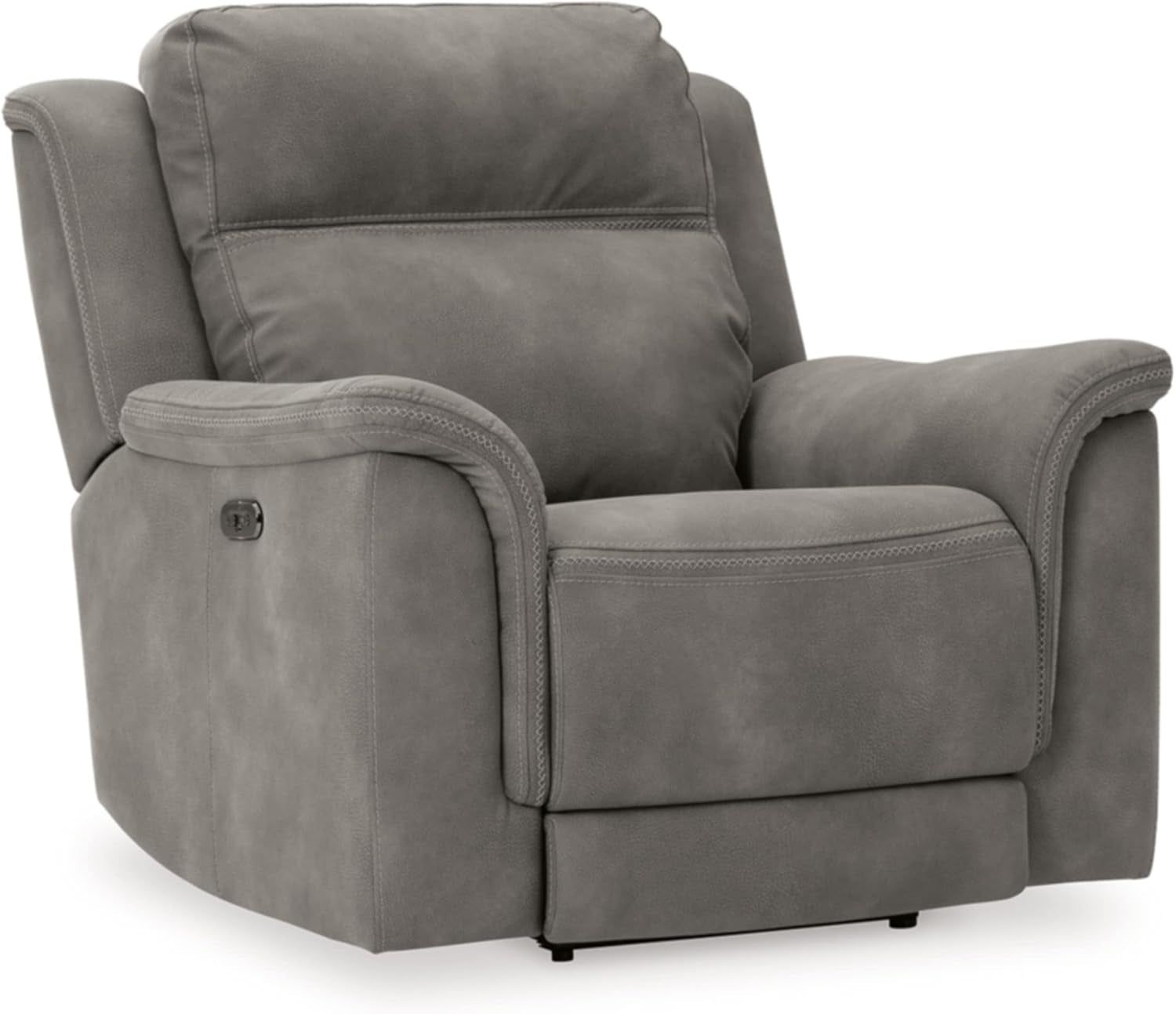 Next-Gen Durapella Power Recliner with Adjustable Headrest, Gray
