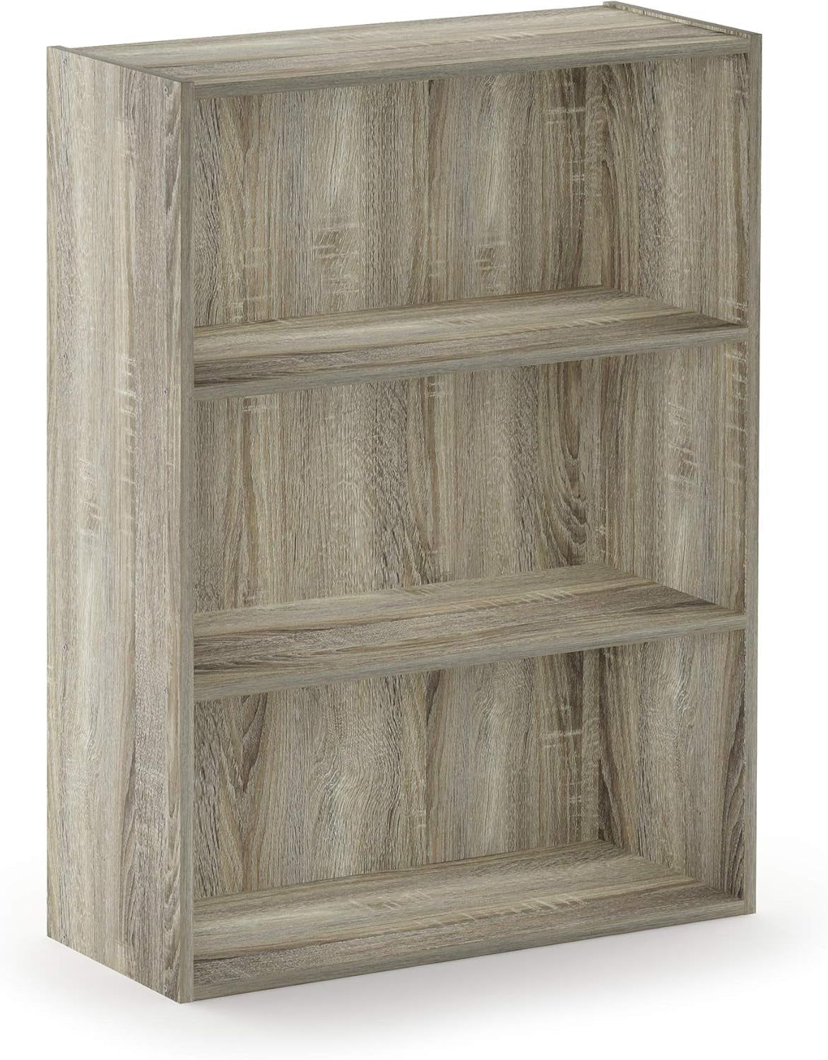 Pasir 3-Tier Open Shelf Bookcase, Sonoma Oak