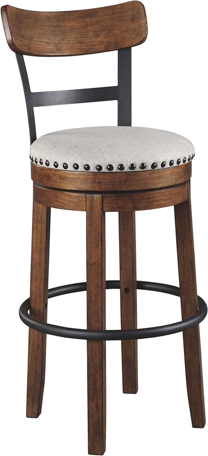 Valebeck 30&quot; Farmhouse Pub Height Barstool, Brown
