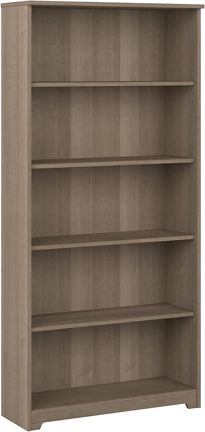 Bush Furniture BSH24463023 Cabot 5 Shelf 66-Inch H Bookcase, Ash Gray