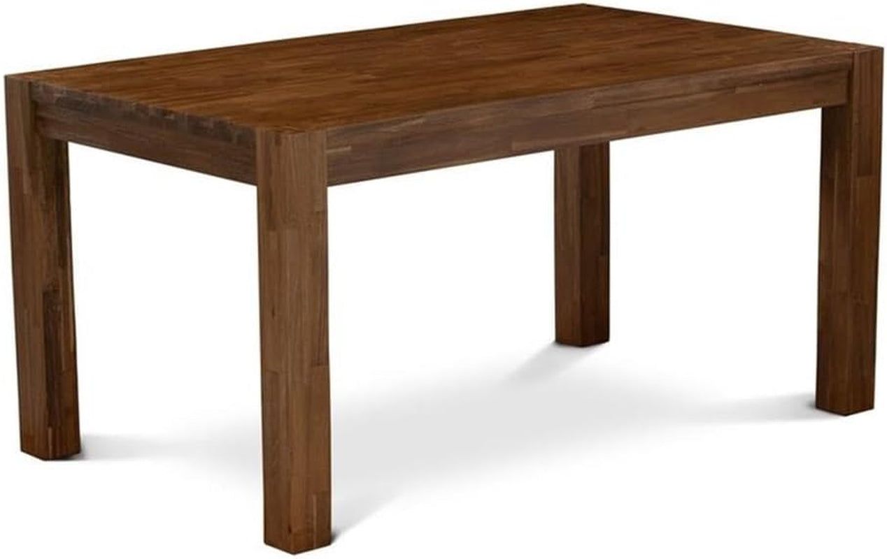CN6-0N-T Celina Modern Kitchen Table - Rectangle Rustic Wood Dining Table , 36X60 Inch, Walnut