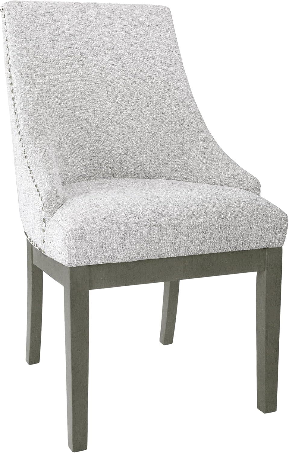 Home Decor | Upholstered Anywhere Dining Chair | Accent Chairs for Living Room &amp; Bedroom | Decorative Home Furniture - Neutral Textured Solid (Single Pack)