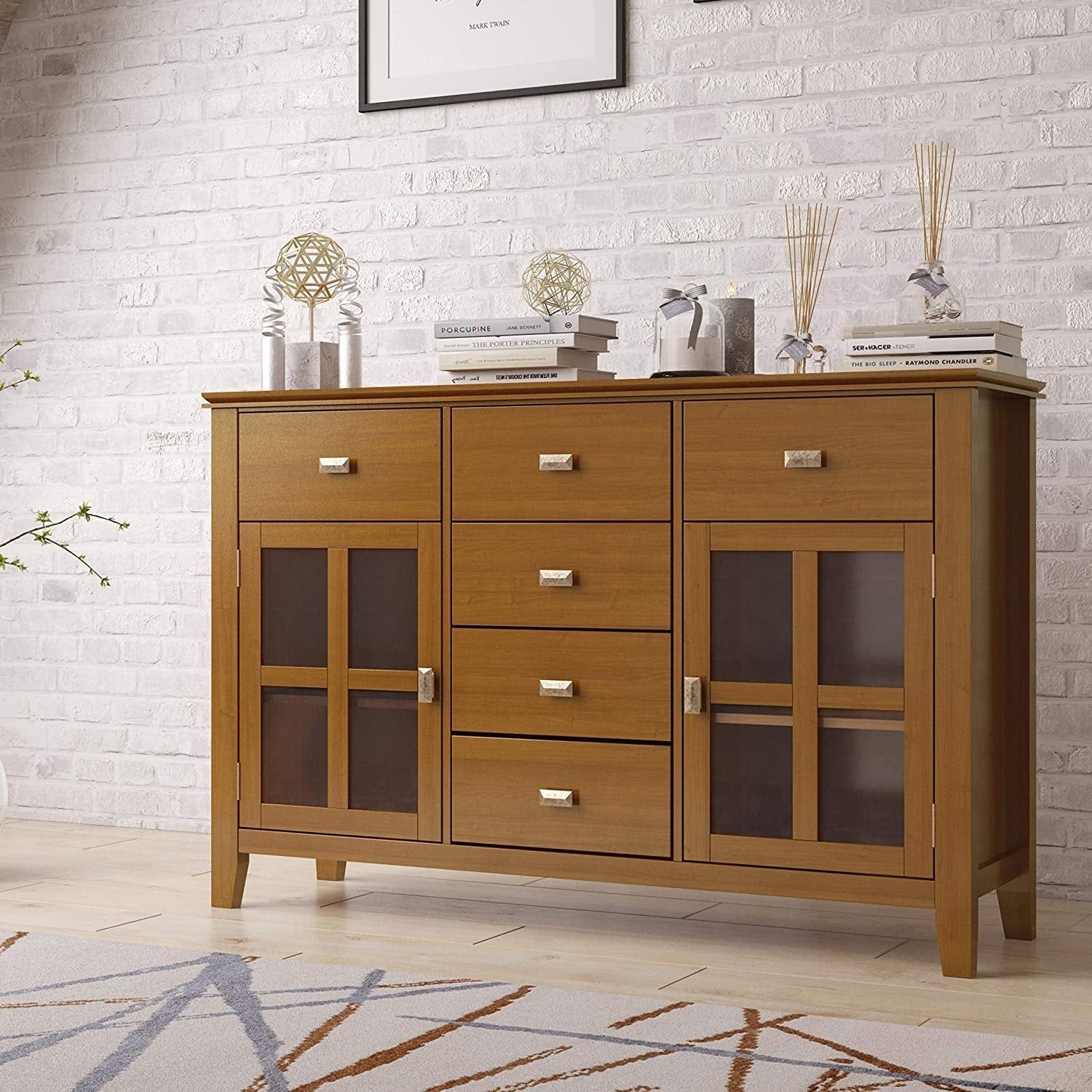 Artisan Honey Brown Transitional Sideboard