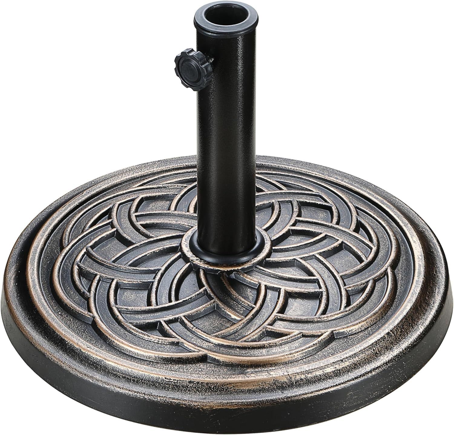 24lb Bronze Umbrella Base Heavy Duty Round