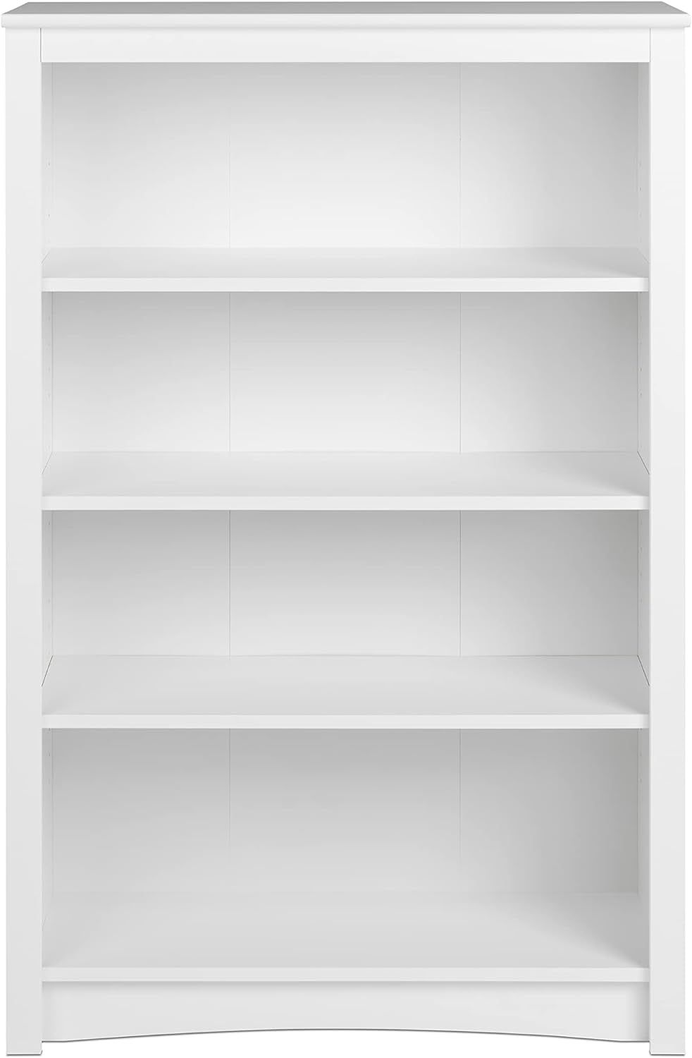 Sonoma 4-Tier Bookcase 48&quot;H with 3 Adjustable Shelves, White Storage Cabinet, Modern Display Cabinet, Bookshelf with Storage Shelves for Home Office, Living Room, Bedroom Organizer