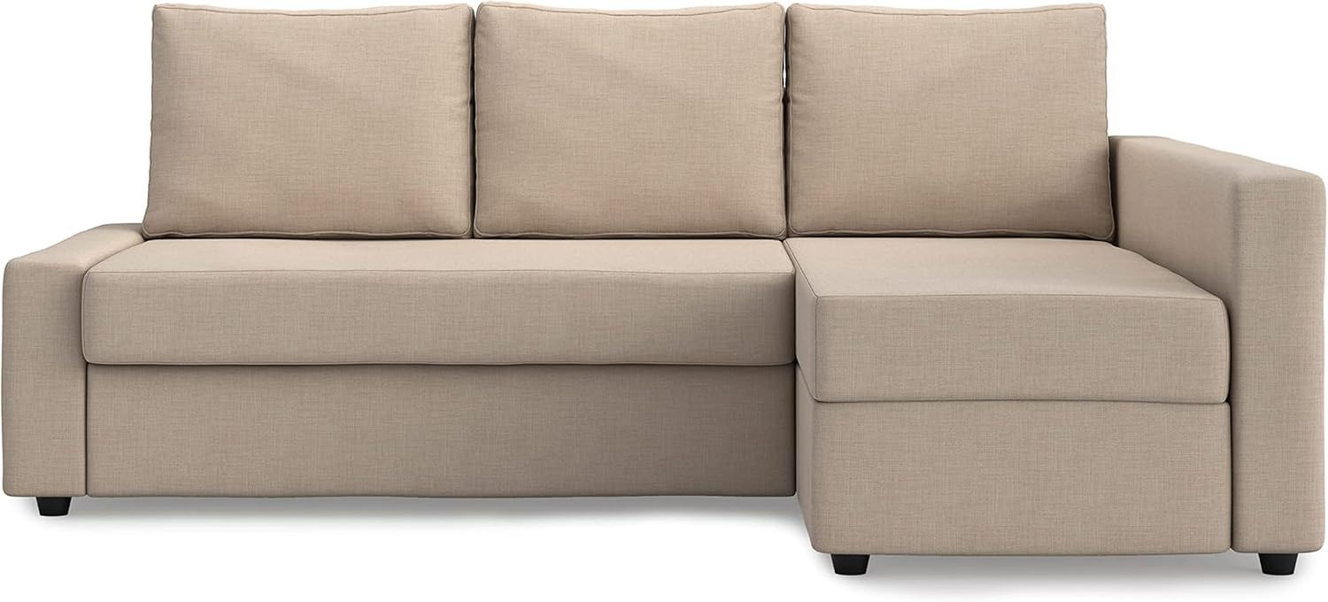 Snug Fit Friheten Slipcover for the IKEA Friheten with Chaise Corner Cover, Sofa Bed Cover, Sectional Slipcover Replacement (Light Khaki)