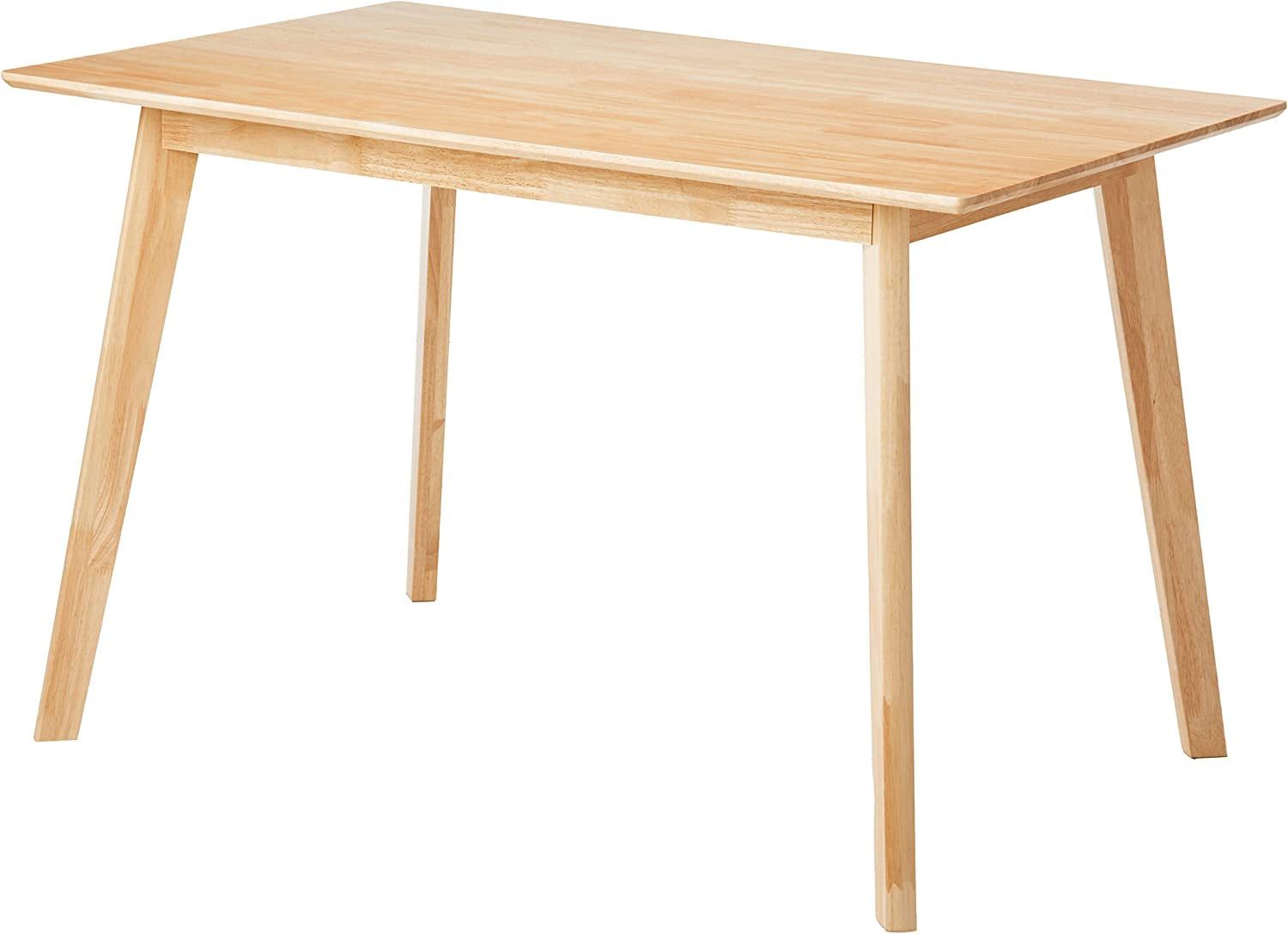 FSC Certified Solid Wood Kitchen Rectangular Dining Table, Natural Wood, 29.5&quot;D X 47.2&quot;W X 29.5&quot;H