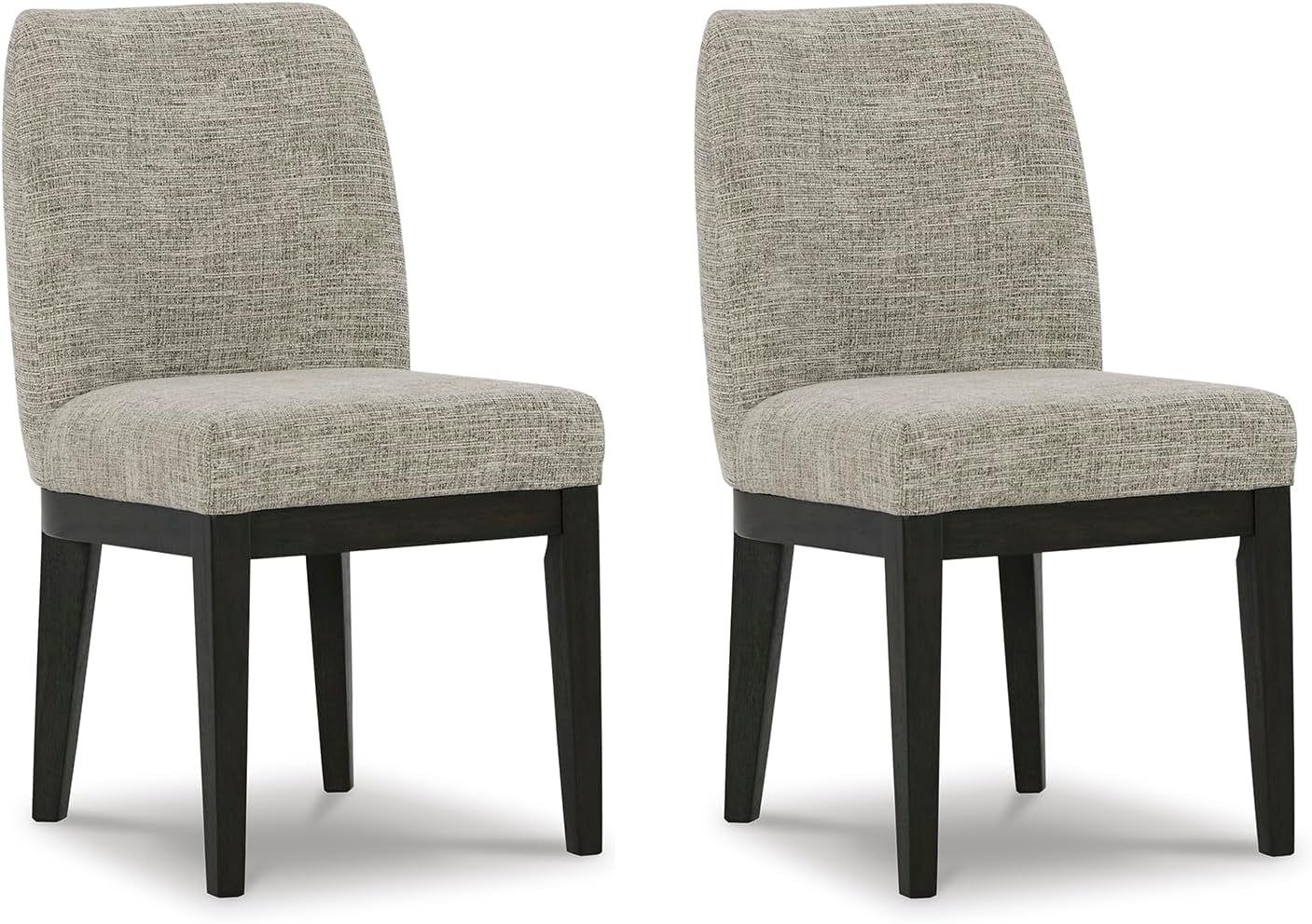 Burkhaus Traditional Upholstered Dining Chair, Set of 2, Dark Brown